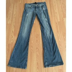 Lucky Brand Women's Distressed Blue Boot Cut Jeans